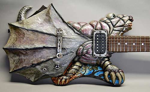 photo of Fat Ass Dragon guitar to accompany poem