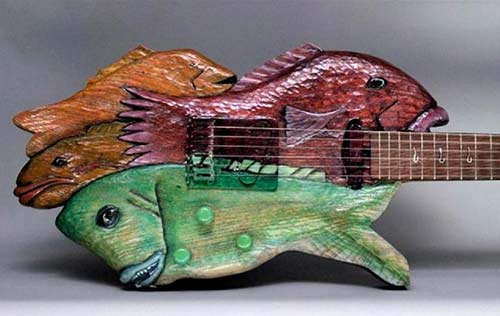 photo of Dog Fish, Green Fish guitar to accompany poem